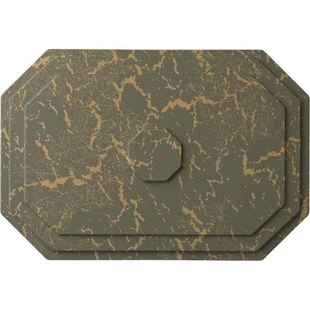 Ekena Millwork Felix Ceiling Medallion, Hand-Painted Witch Hazel Crackle, 25 1/4"W x 17 1/4"H x 1 3/4"P CM25FEWHC